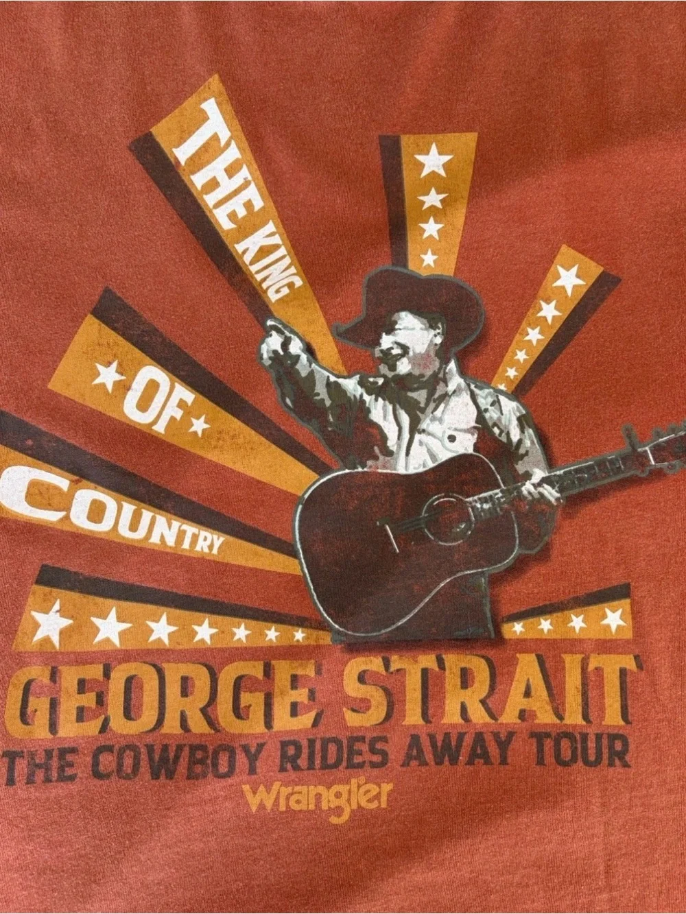 Wrangler Brown George Strait Graphic Short Sleeve Tee
